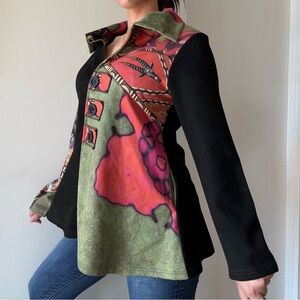 Vintage Artsy Asymmetrical Boho Blazer – Statement Jacket